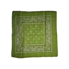 12 Lime Green Paisley Bandanas Cotton NEW IN PACKAGE