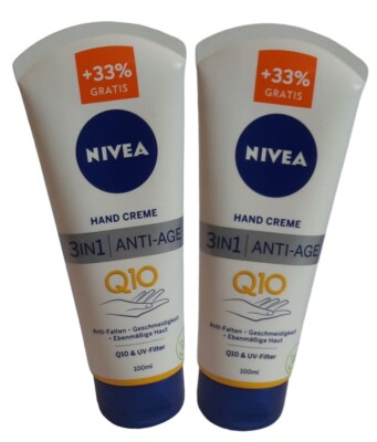 Nivea Handcreme Anti Age Care Q10 UV Filter Anti Falten Geschmeidigkeit 2x 100ml