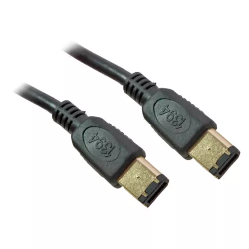 4.6M Firewire Cable 6 pin to 6 pins 6-6 IEEE1394 Cable Lead Wire - GOLD / LONG
