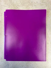 Pen + Gear Poly Folder 2 Pockets Durable Purple