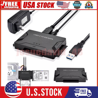 USB 3.0 to IDE & SATA Converter External Hard Drive Adapter Kit 2.5''/3.5'' Cable