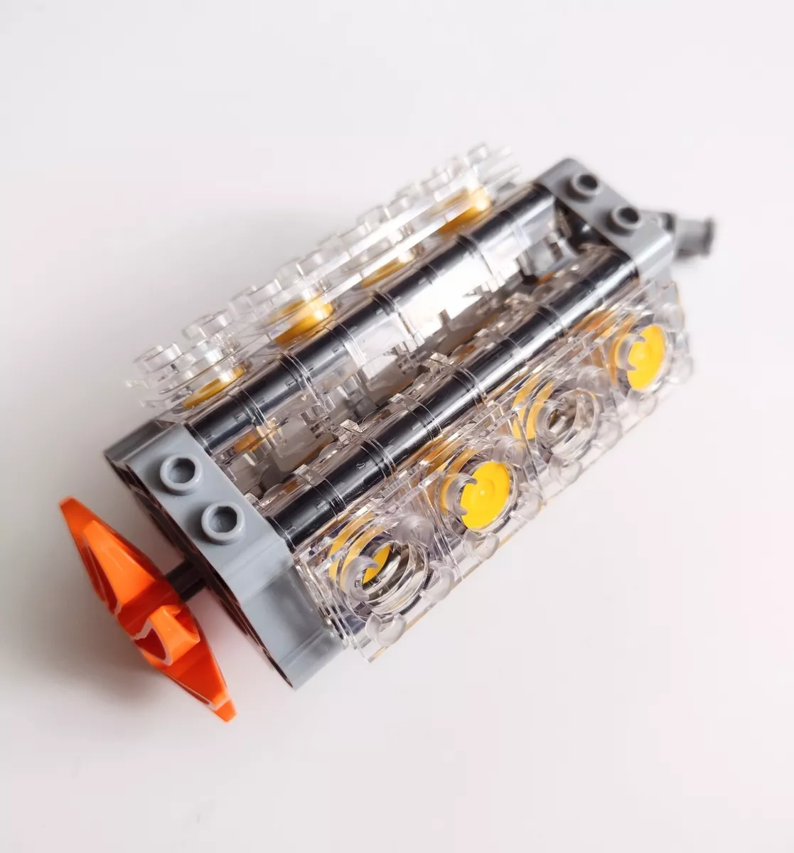 Lego Technic V6 V8 engine transparent cylinders NEW Motor Shaft