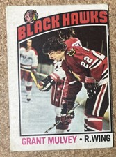 1976-77 O-Pee-Chee OPC Grant Mulvey #167 Chicago Blackhawks