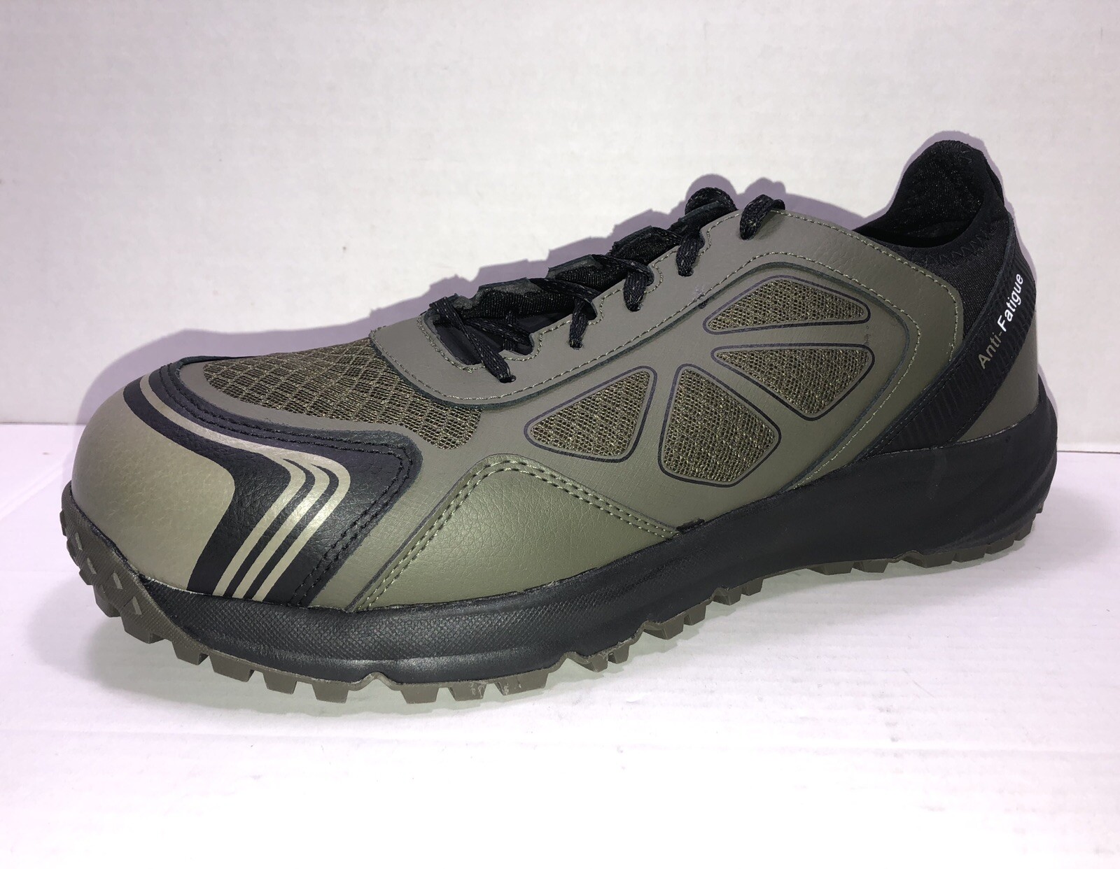 Brahma Men’s Size 12 Enduropro Antifatigue Work Shoes Steel Toe Army