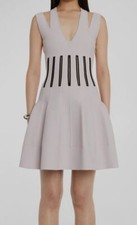 $2990 Alexander McQueen Women's Pink Embroidered Fit & Flare Mini Dress Size XS