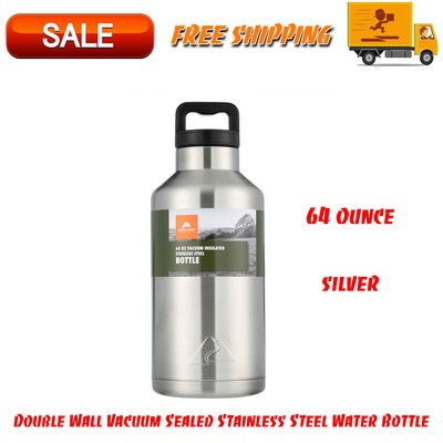 ozark trail 64oz double wall stainless steel water bottle
