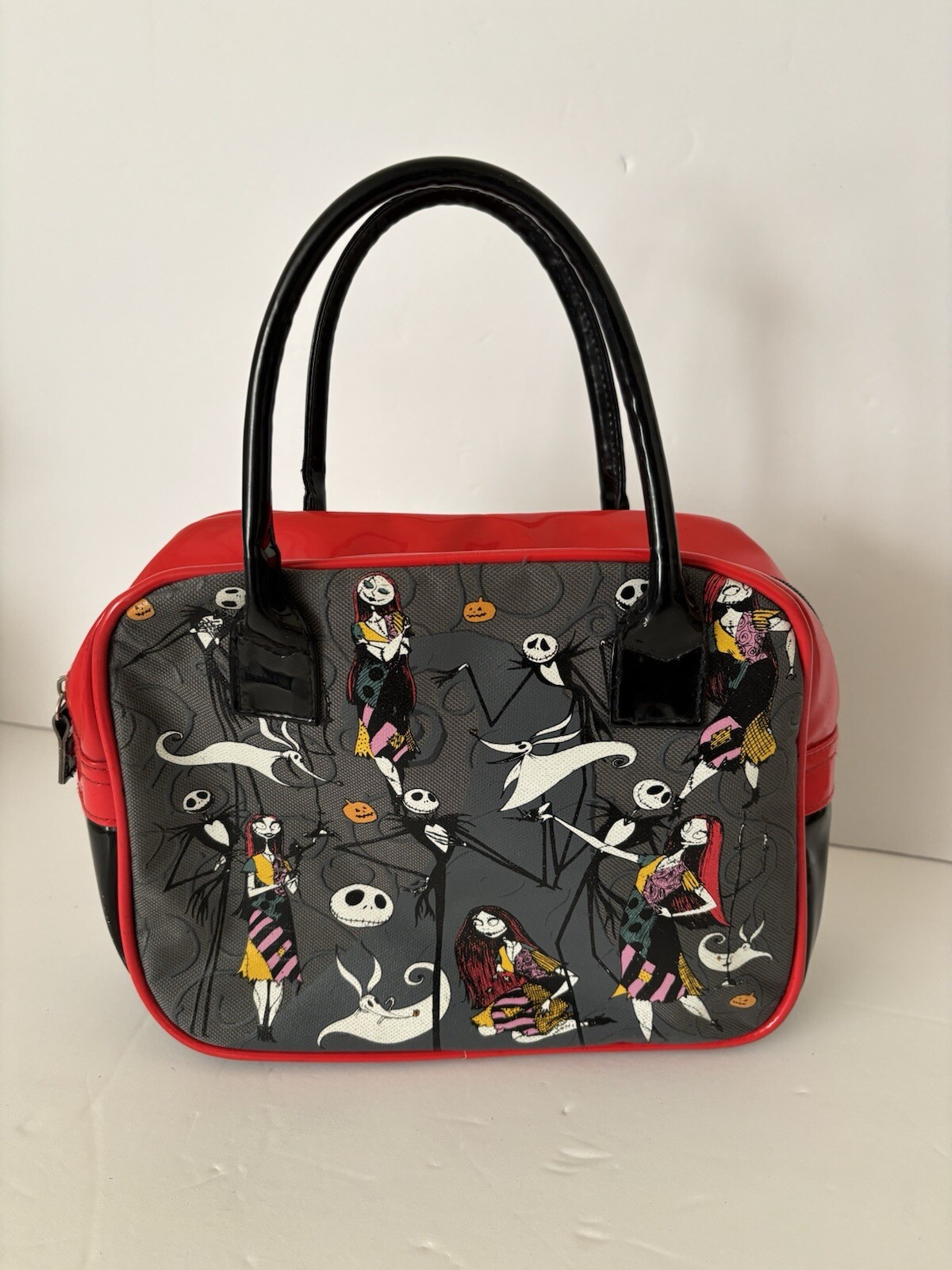Disney World Nightmare Before Christmas Red & Black Purse Bag Jack Sally & Zero