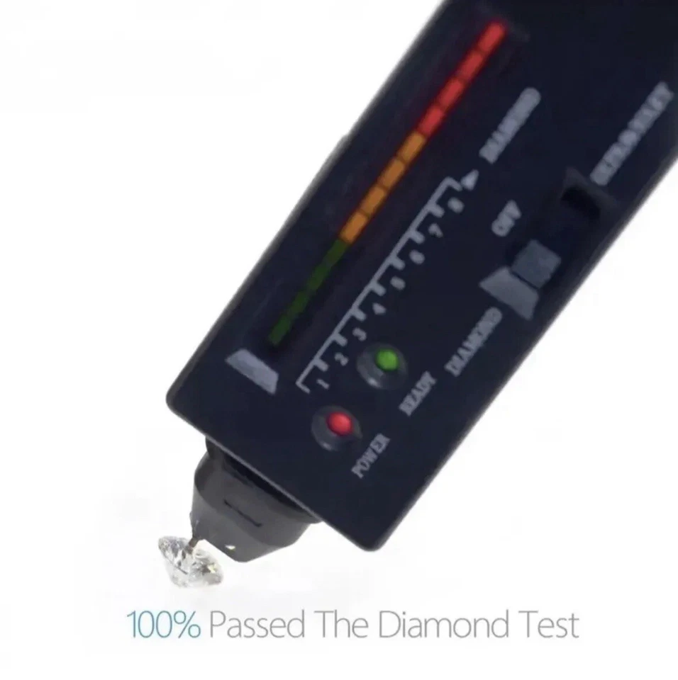 Colar solitário de moissanita corte redondo 2 quilates FL/D GRA 18" ouro branco 14K - Imagem 2 de 4