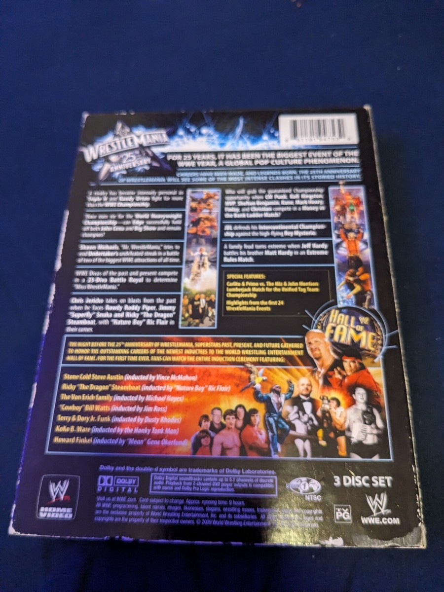 WWE: WRESTLEMANIA 25TH ANNIVERSARY (3PC) / (FULL) [DVD