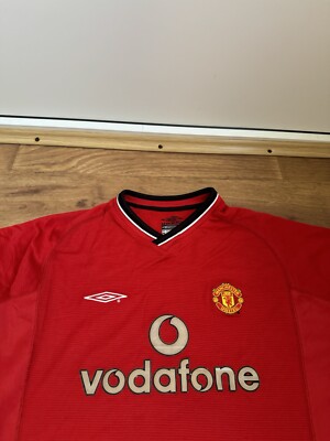 Manchester United 2000-2001-2002 Home Jersey Umbro Shirt Vodafone