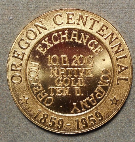 Sogenannter Dollar HK-573, Oregon Beaver $, Oregon Statehood Centennial, 1959, 10 $ - Bild 2 von 2