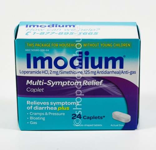 Imodium MULTI-SYMPTOM RELIEF Antidiarrheal/Anti-Gas 24 caplet NIB 10/2025