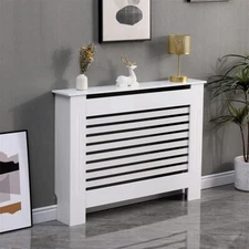 White/Grey Radiator Cover Shelf Cabinet Grill MDF Wooden Modern Furniture Decor