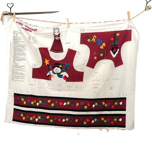 Cranston VIP Dziecięcy Snowman Sweter Dziewczęca Sukienka Tkanina Panel Boże Narodzenie Dreamspinner