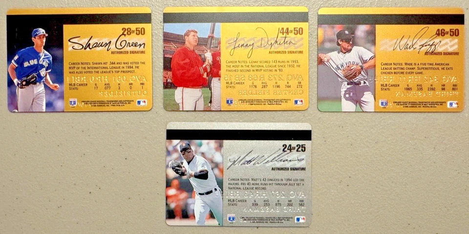 Tarjetas de béisbol de estudio 1995. ¡Lote de 20! Oro y platino incluidos. Foto 2 de 4