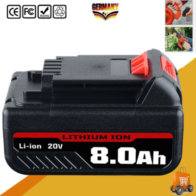 Für BLACK+DECKER Akku 18V 8,0 Ah Lithium BL2018 BL1318 BL4018 BL1518 LBXR20 NEU