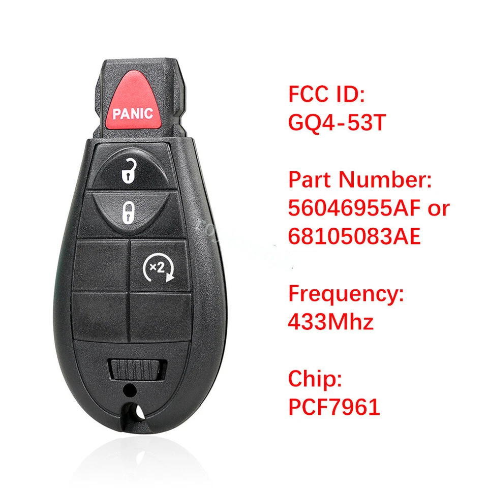 2 para 2013 2014 2015 2016 2017 2018-2021 Dodge Ram 1500 2500 3500 mando a distancia llavero Foto 2 de 4