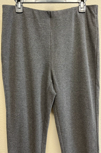 J. Jill Ponte Leggings Women's Size L Gray Tiny Plaid Soft Pull on pants - Picture 9 of 11