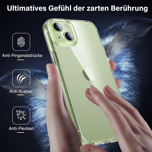 UniqueMe für iPhone 15 Hülle, 5-in-1-Set Handyhülle für iPhone 15 Case Rundumsch - Bild 6 von 9