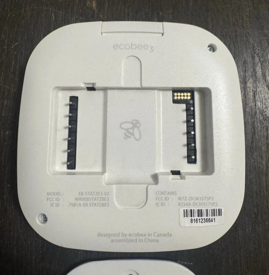 Ecobee3 Smart Thermostat EB-STATZE3-02 WIFI Alexa W/ Backplate - Image 4 of 4