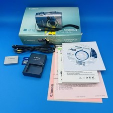 Canon PowerShot SD800 IS 7.1MP Digital ELPH Box Battery Charger SD Cords TESTED