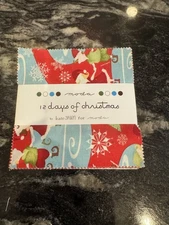 Moda 12 days of Christmas by Kate Spain charm pack rare new 42  5" quilting sew