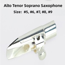 Professional Metal Saxophone Mouthpiece For Tenor Soprano Alto Sax Silvery