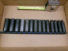 Matco Tools  1/2" Drive 14-Piece  Deep 6-Point Impact Socket Set 10-24 MM