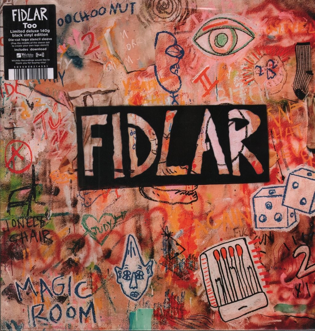 Fidlar Too LP vinyl Europe Wichita 2015 in limited edition die cut 'stencil