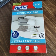 Hefty Storage Solutions Shrink-Pak Bags 2 pack XLARGE NIB