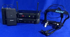 Lot 2 Shure PGX4 524-542 MHz Wireless Systems w/ PGX1 Bodypack Transmitters READ
