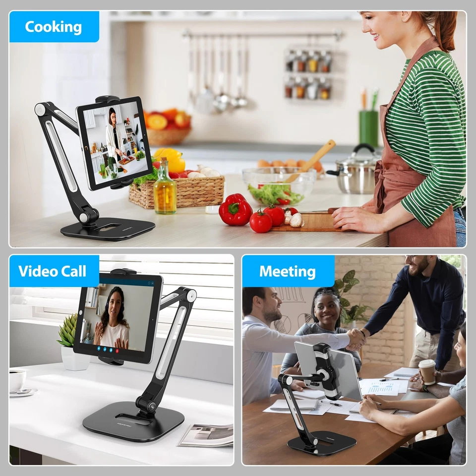 Подставка для планшета AboveTEK, многоугольная регулируемая подставка-держатель для iPad, поворот на 360°... - Изображение 2 из 4