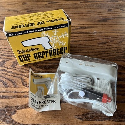 Vtg Car Hair Dryer And Defroster Medallion 12-Volt Lighter New In Box UNTESTED