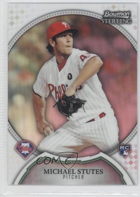 2011 Bowman Sterling Refractor 24/199 Michael Stutes #34 Rookie RC 2u3