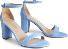 Women's Low Chunky Block Heel Sandals Ankle Strap Open Toe Pump Sandals Size 8