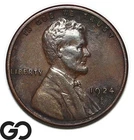1924 Lincoln Cent Wheat Penny, Tougher AU Better Date
