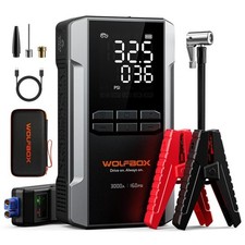 WOLFBOX 4000A Starthilfe & 160 PSI Luftkompressor mit LED-Display, tragbar WOLFBOX 4000A Starthilfe & 160 PSI Luftkompressor mit LED-Display, tragbar
