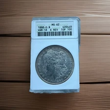 1888 O MS62 VAM-1A2 Clashed E Top-100 Morgan Silver Dollar