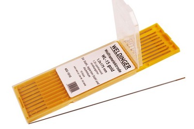 Wolframelektrode WL-15 / gold / 1,0 x 175 mm WIG-Elektrode WELDINGER - 10 Stück