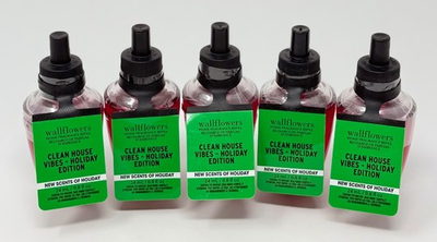 #ad 5 BATH BODY WORKS CLEAN HOUSE VIBES HOLIDAY EDITION WALLFLOWER REFILL BULB PLUG $29.99