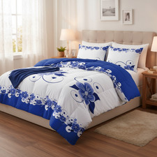 3Pcs Duvet Cover Sets without Filling with Zipper 4 Corner Ties Machine Washable