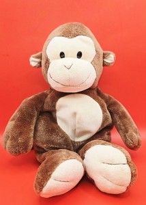 TY Pluffies Monkey Dangles Plush Doll Tylux Lovey Chimp Lovey TySilk 2013 11"