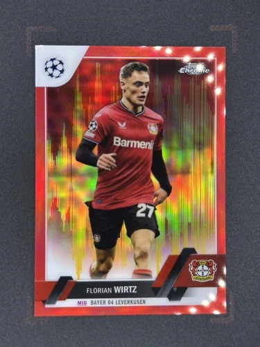 2022-23 Topps Chrome Florian Wirtz SSP Red Gold Seismic #27 Leverkusen CASE HIT!