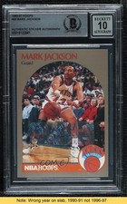 BAS 1990 NBA Hoops 100 Superstars Mark Jackson #66 BGS Authentic Auto READ ow6