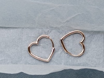 Pandora Asymmetrisches Herz Ohrringe 14 Karat rosévergoldet 288307