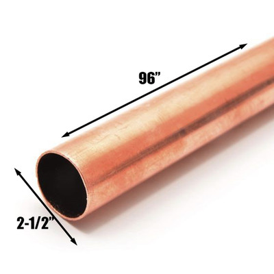 2-1/2'' Type L Copper Pipe | Custom Cut Lengths | Plumbing, Water Supply, HVAC