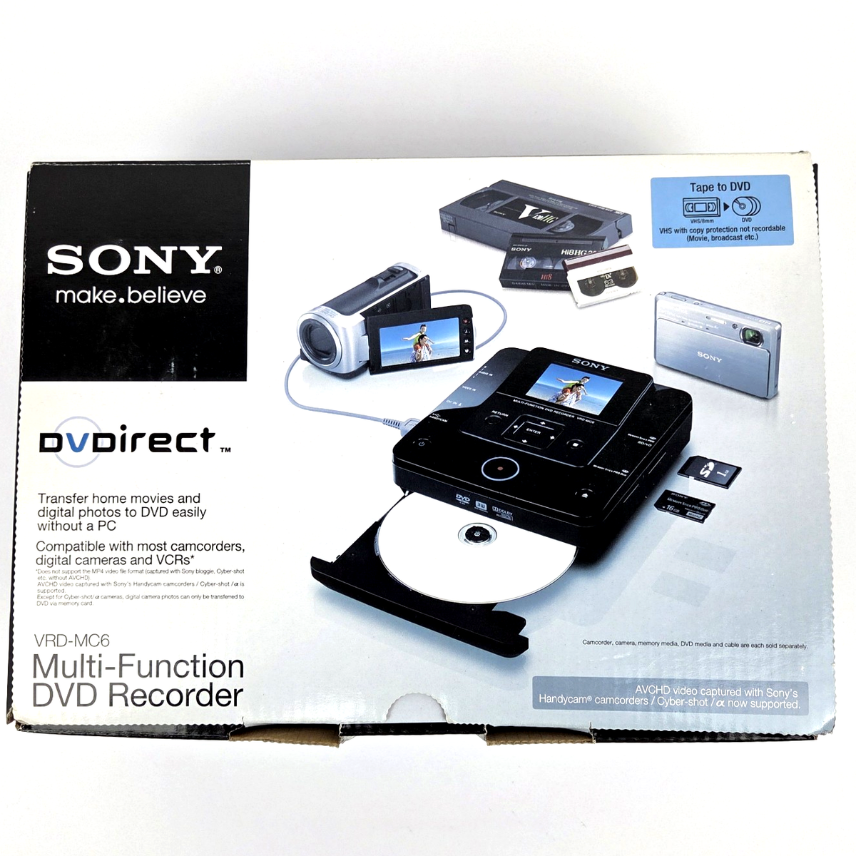 Sony DVDirect VRD-MC5 DVD Recorder (2.5 inch) - Black for sale