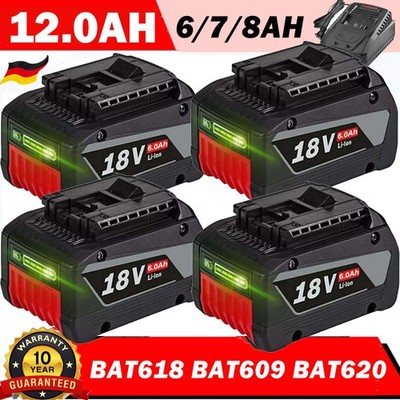 20X 8,0Ah 6,0Ah Akku für Bosch 18V Professional GBA BAT618 12,0Ah Hohe Kapazität