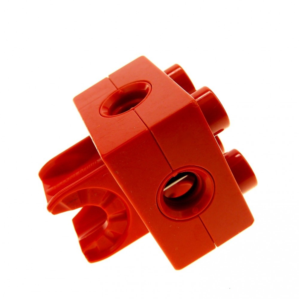 1x Lego Toolo Duplo Brick 2x2 Red Arm Holder Clip Connector 74957c01