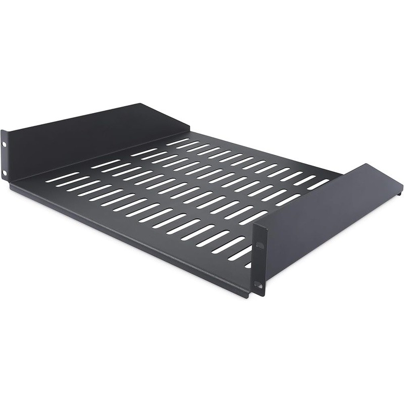 Universal 19 Inch Vented Rackmount Shelf 2U Steel Storage Server Racks ...